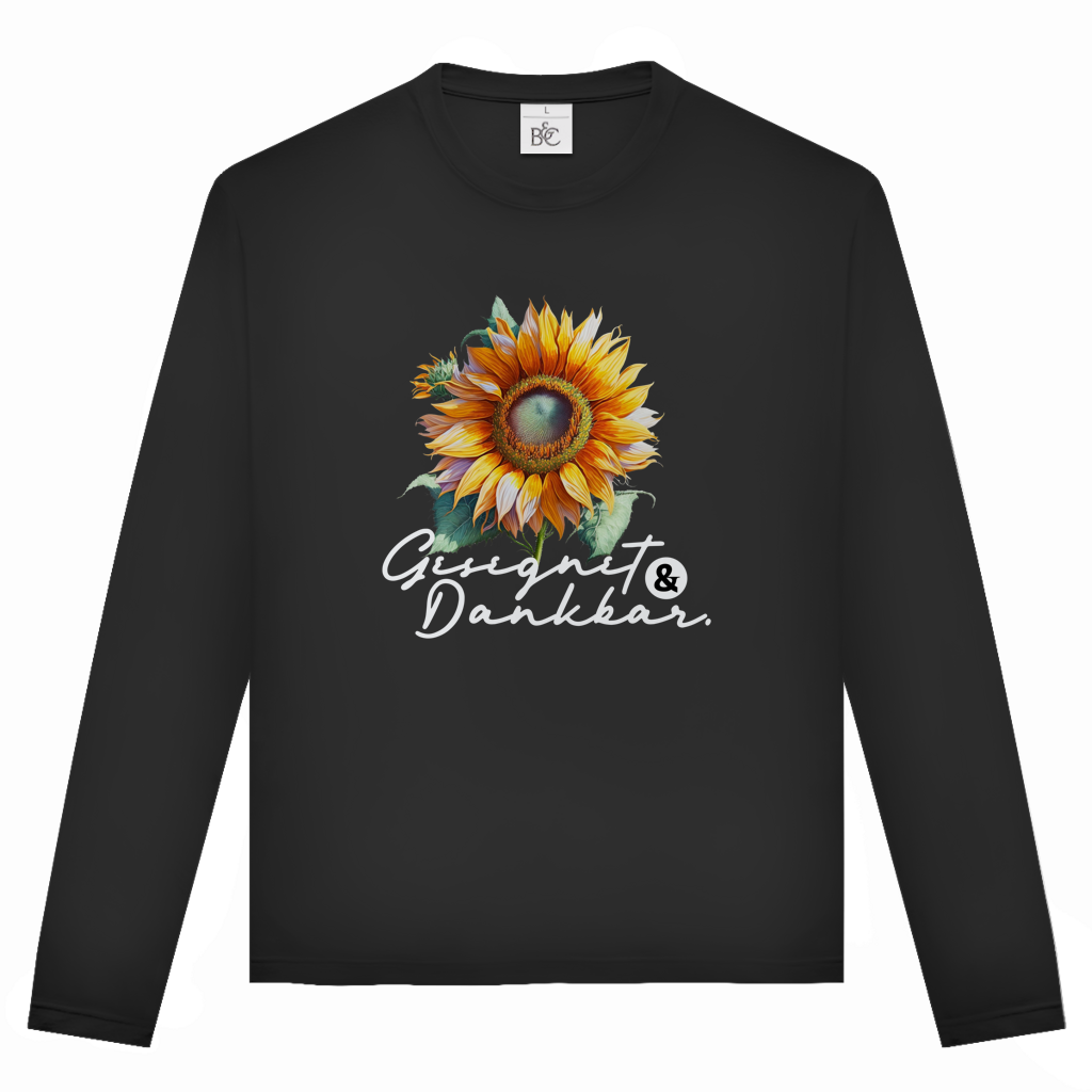 Gesegnet & Dankbar | Christliches Langarmshirt Unisex | Christliche Kleidung | Gesegnet