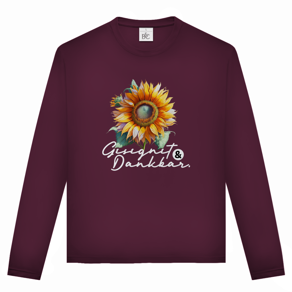 Gesegnet & Dankbar | Christliches Langarmshirt Unisex | Christliche Kleidung | Gesegnet