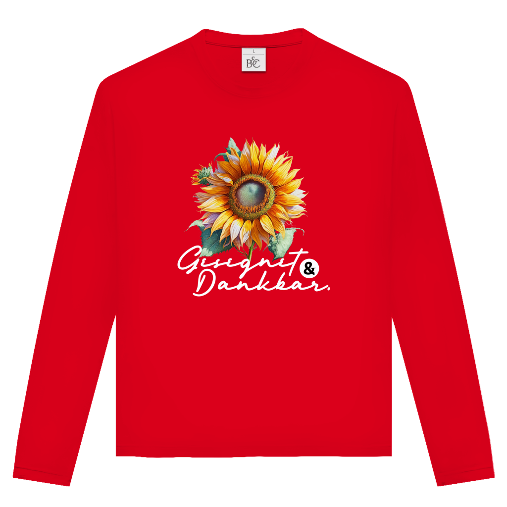 Gesegnet & Dankbar | Christliches Langarmshirt Unisex | Christliche Kleidung | Gesegnet