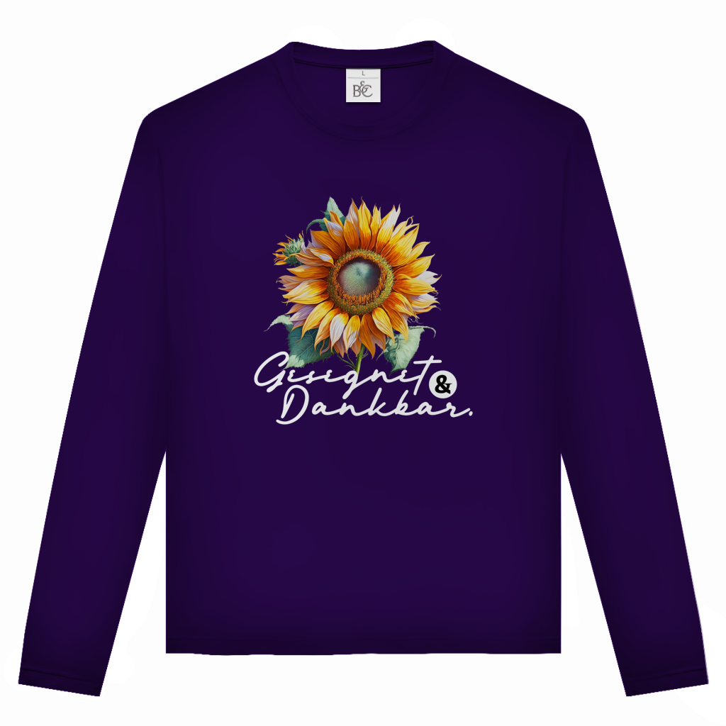 Gesegnet & Dankbar | Christliches Langarmshirt Unisex | Christliche Kleidung | Gesegnet