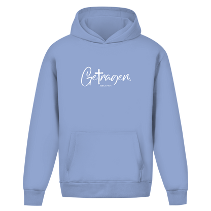 Getragen | Oversize Hoodie ohne Kordel | Christliche Hoodies | Gesegnet