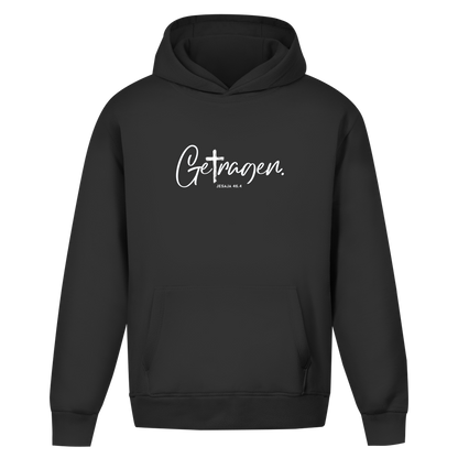 Getragen | Oversize Hoodie ohne Kordel | Christliche Hoodies | Gesegnet