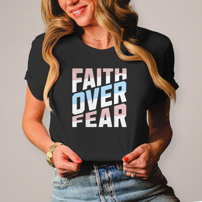 Faith over Fear | Christliches T-Shirt Damen | Christliche T-Shirts Damen | Gesegnet