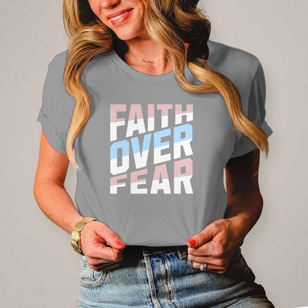 Faith over Fear | Christliches T-Shirt Damen | Christliche T-Shirts Damen | Gesegnet