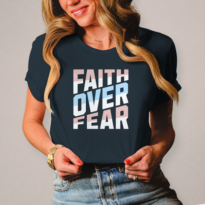 Faith over Fear | Christliches T-Shirt Damen | Christliche T-Shirts Damen | Gesegnet