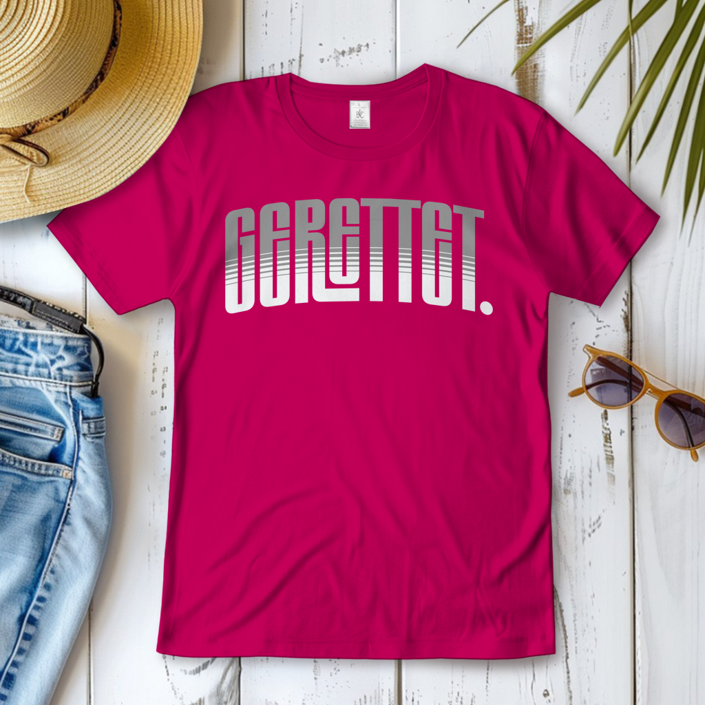 Gerettet | Christliches T-Shirt Damen | Christliche T-Shirts Damen | Gesegnet