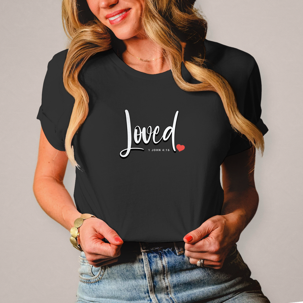 Loved | Christliches T-Shirt Damen | Christliche T-Shirts Damen | Gesegnet