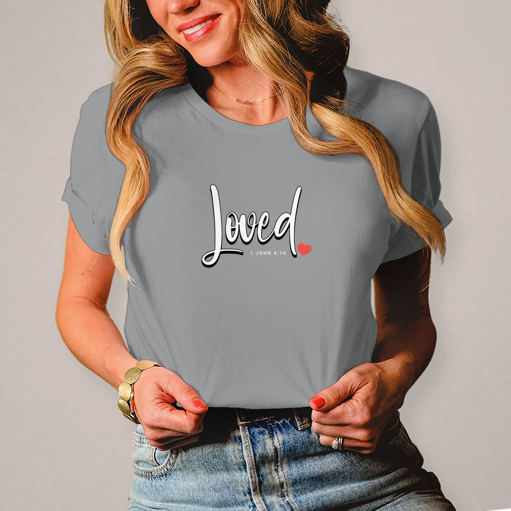 Loved | Christliches T-Shirt Damen | Christliche T-Shirts Damen | Gesegnet