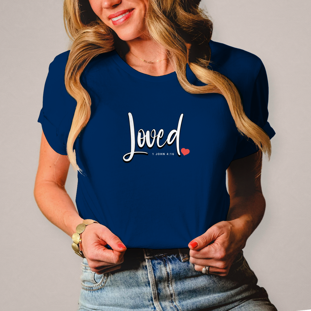 Loved | Christliches T-Shirt Damen | Christliche T-Shirts Damen | Gesegnet