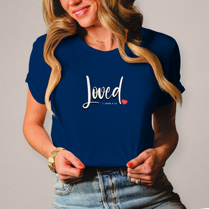 Loved | Christliches T-Shirt Damen | Christliche T-Shirts Damen | Gesegnet