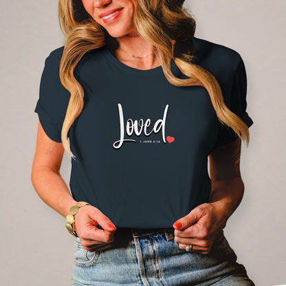 Loved | Christliches T-Shirt Damen | Christliche T-Shirts Damen | Gesegnet