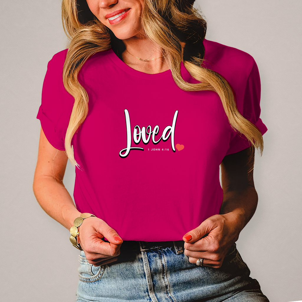 Loved | Christliches T-Shirt Damen | Christliche T-Shirts Damen | Gesegnet