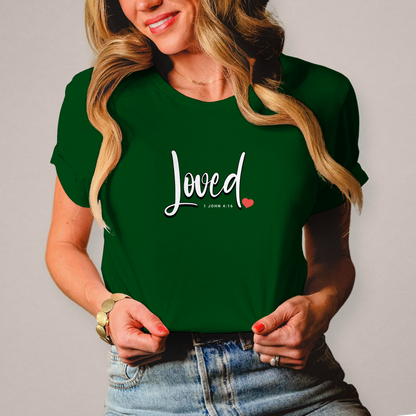 Loved | Christliches T-Shirt Damen | Christliche T-Shirts Damen | Gesegnet