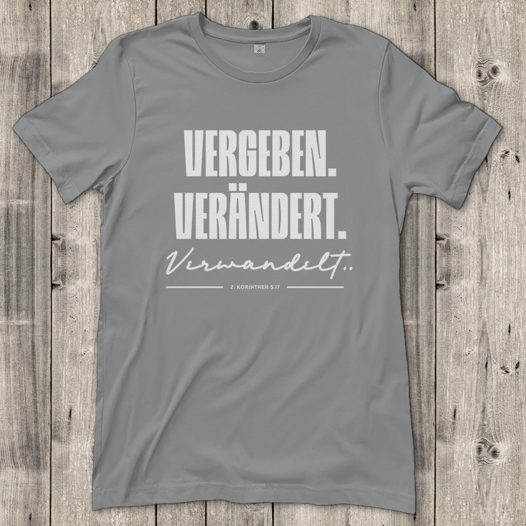 Vergeben Verändert Verwandelt | Christliches T-Shirt Damen | Christliche T-Shirts Damen | Gesegnet