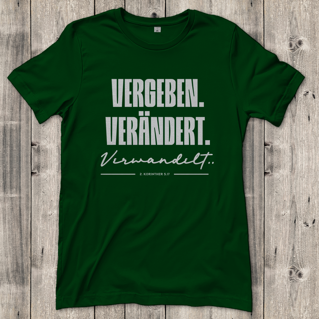 Vergeben Verändert Verwandelt | Christliches T-Shirt Damen | Christliche T-Shirts Damen | Gesegnet