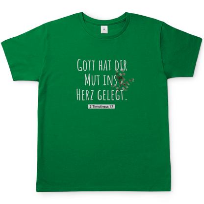 Herren T-Shirt gott hat dir mut ins herz gelegt