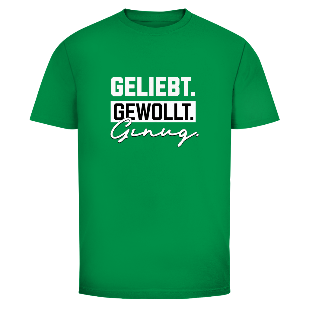 Geliebt Gewollt Genug Christliches T-Shirt Herren | Christliche T-Shirts | Gesegnet