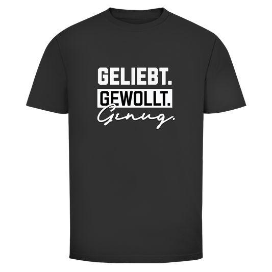 Geliebt Gewollt Genug Christliches T-Shirt Herren | Christliche T-Shirts | Gesegnet