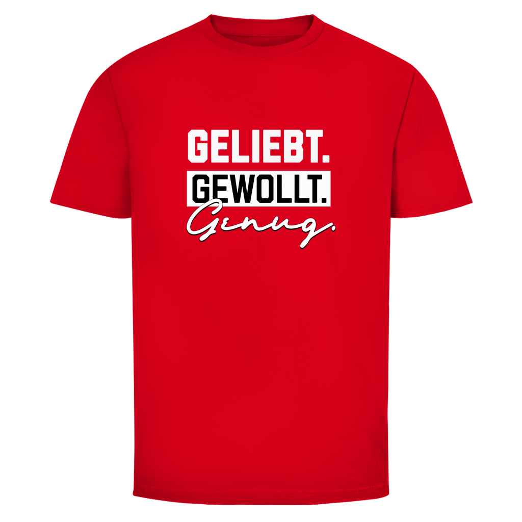 Geliebt Gewollt Genug Christliches T-Shirt Herren | Christliche T-Shirts | Gesegnet