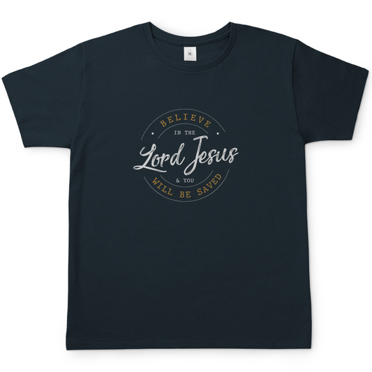 Believe in the Lord Jesus christliches Herren T-Shirt