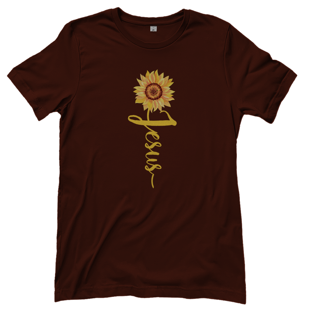 Jesus Sonnenblume christliches Damen T-Shirt