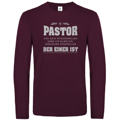 Pastor und kein Wunderheiler  christliches Unisex Langarmshirt