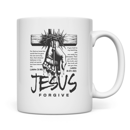 Jesus forgive christliche Tasse
