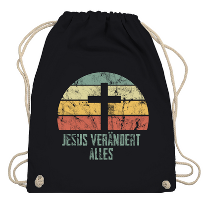 Jesus verändert alles christlicher Turnbeutel