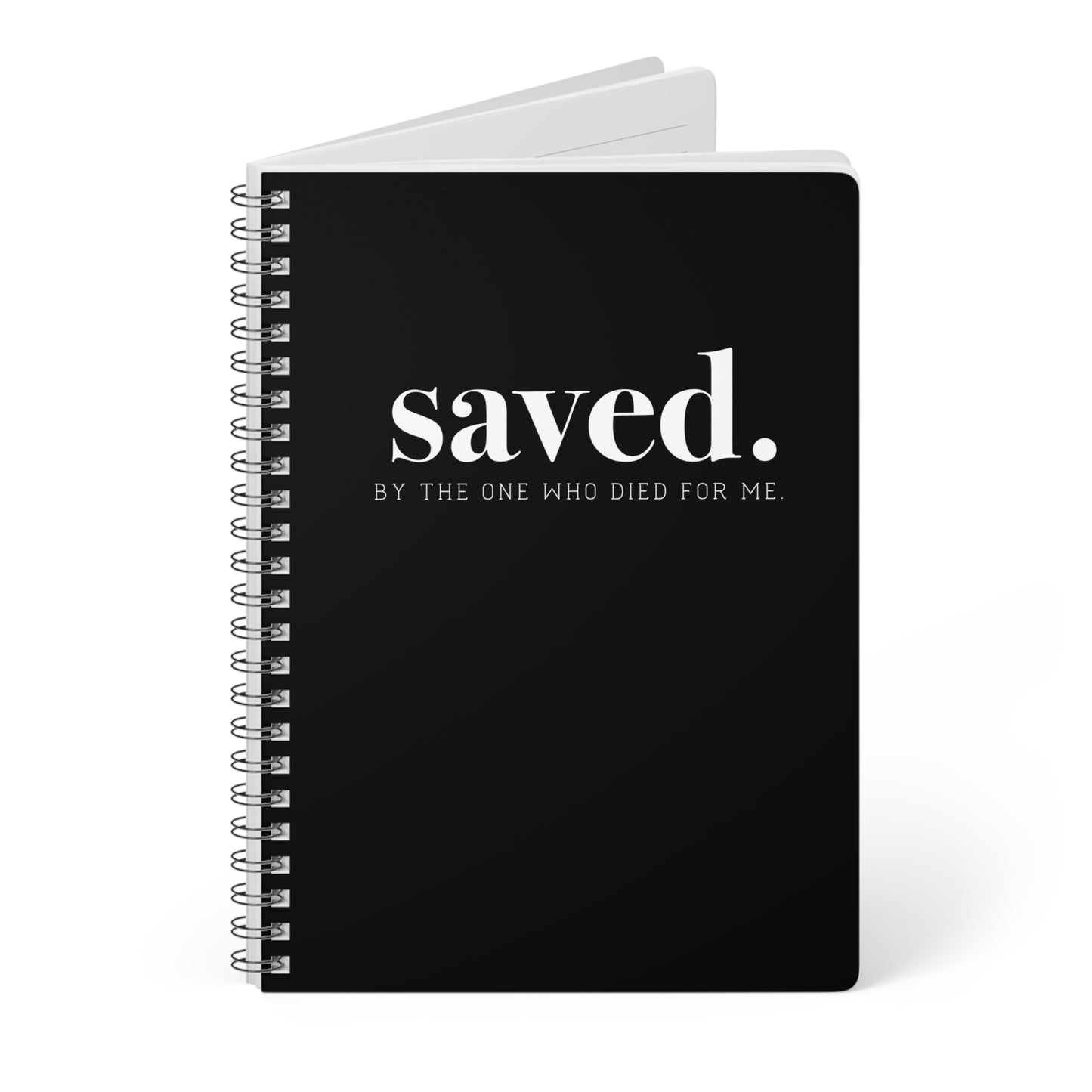 Saved by Grace | Christliches Notizbuch Schwarz | Christliche Geschenke | Gesegnet