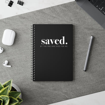 Saved by Grace | Christliches Notizbuch Schwarz | Christliche Geschenke | Gesegnet