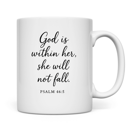God is within her christliche Tasse