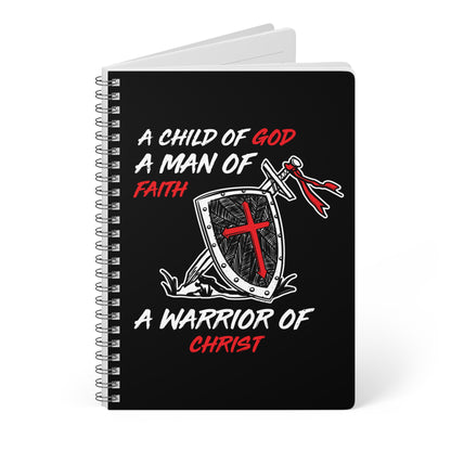 Child of God Warrior of Faith | Christliches Notizbuch Schwarz | Christliche Geschenke | Gesegnet