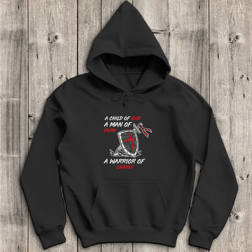 Child of God Man of Faith Warrior of Christ - Christlicher Herren Hoodie