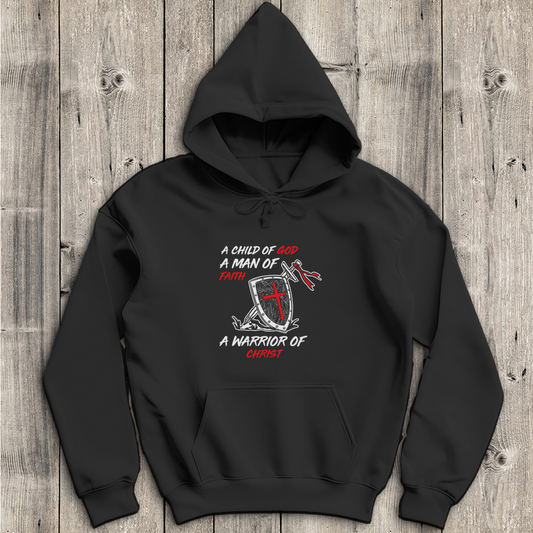 Child of God Man of Faith Warrior of Christ - Christlicher Herren Hoodie
