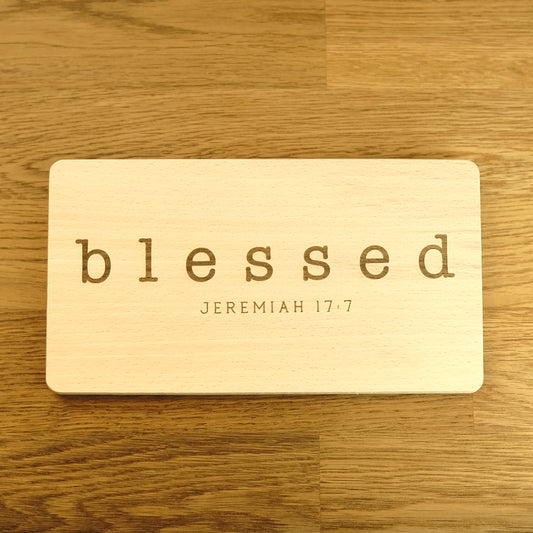 Blessed Jeremiah 17:7 - Dein christliches Frühstücksbrettchen!