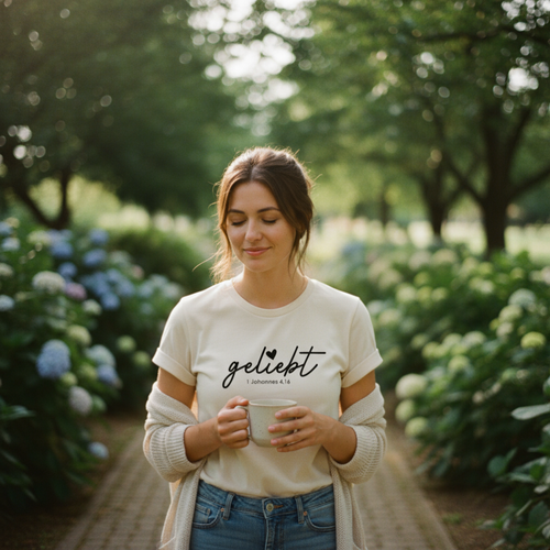 Geliebt Johannes 4,16 Damen T-Shirt