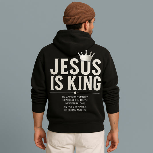 Jesus is King - christlicher Unisex Oversize Hoodie
