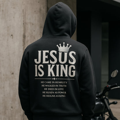 Jesus is King - christlicher Unisex Oversize Hoodie