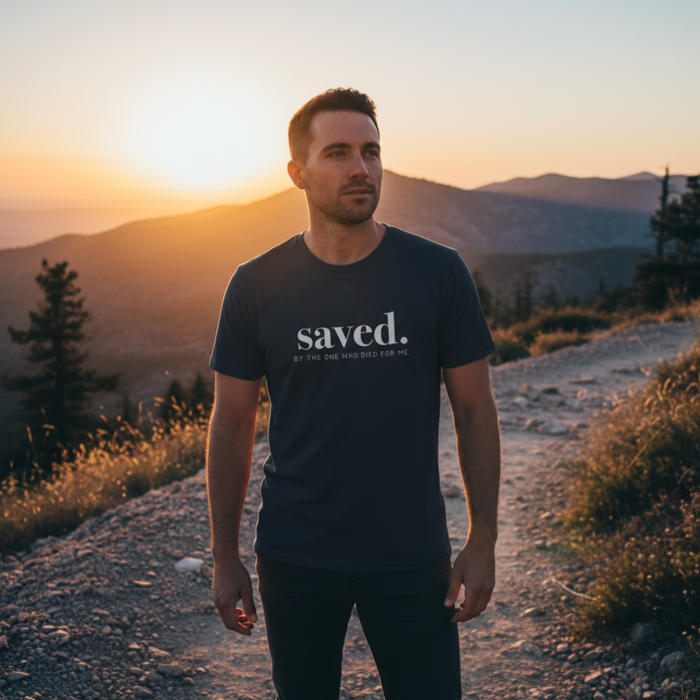 Saved christliches Herren T-Shirt