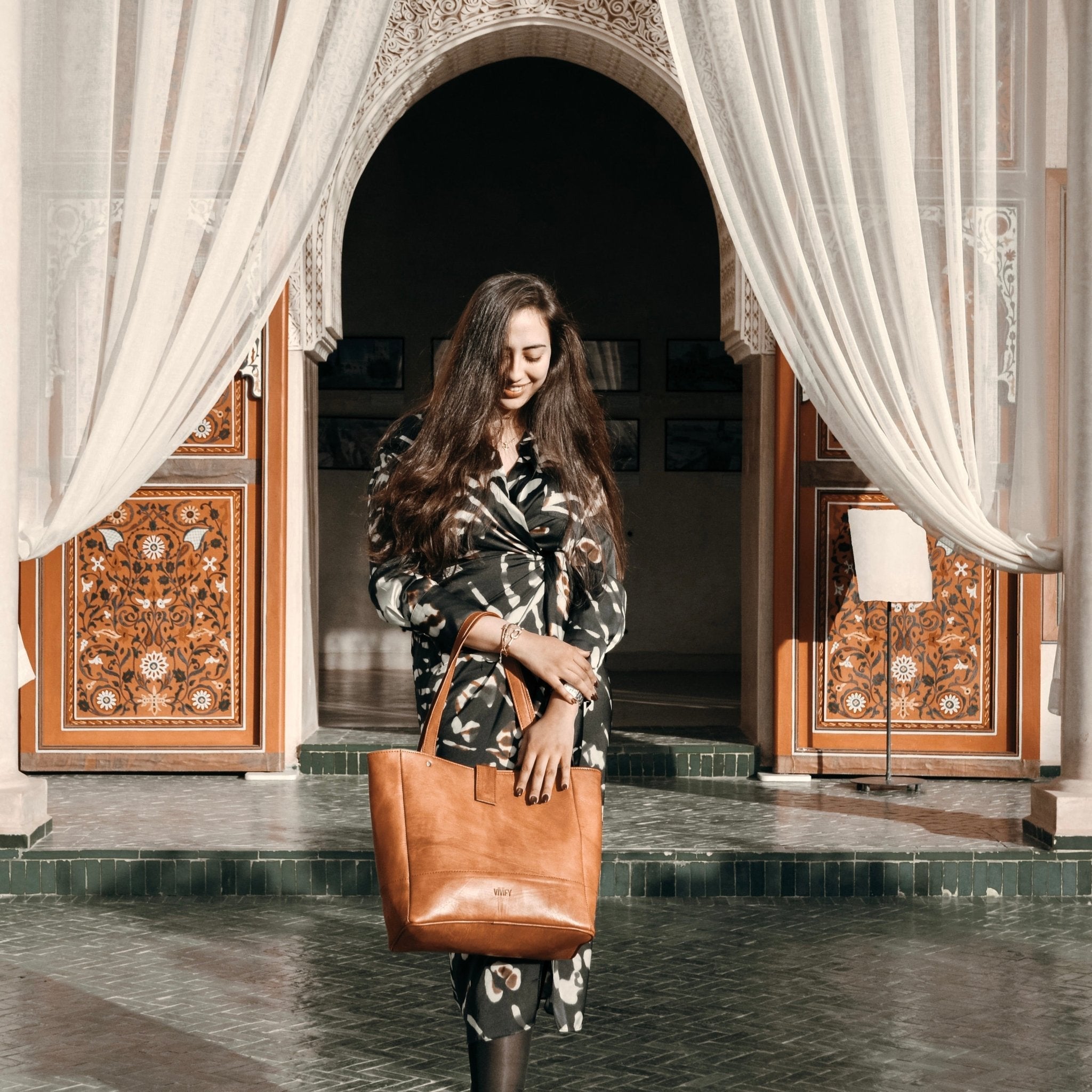 Kenitra Shopper Handtasche Umhängetasche Ledertasche Leder