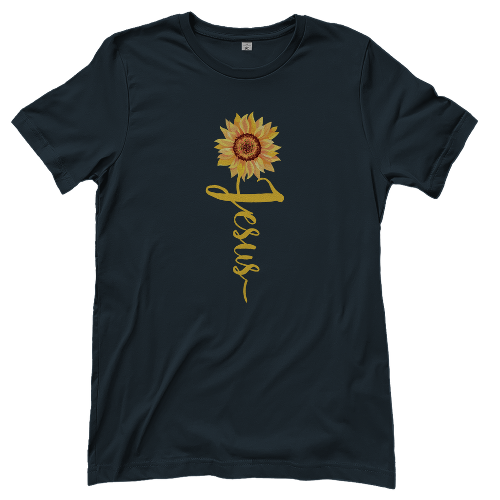 Jesus Sonnenblume christliches Damen T-Shirt