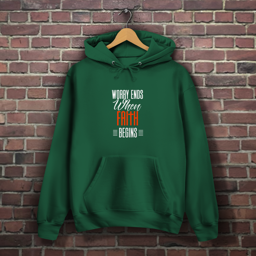 Worry Ends - Christlicher Damen Hoodie