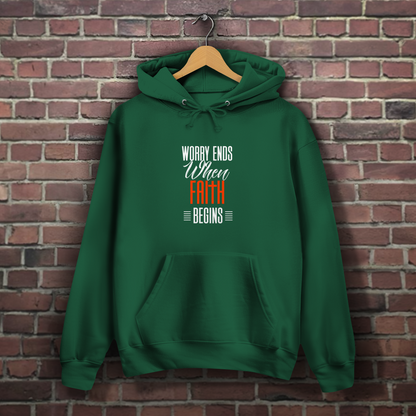 Worry Ends - Christlicher Damen Hoodie