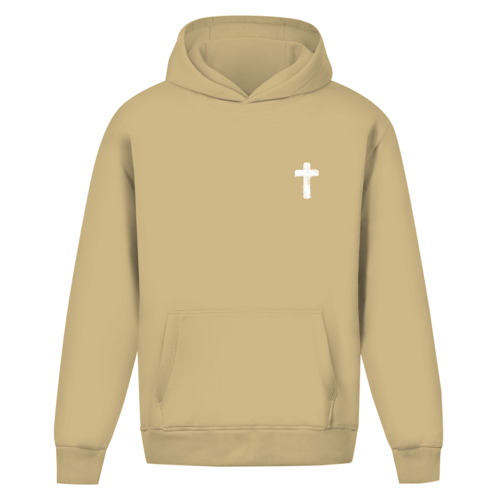 Oversize Hoodie Ohne Kordel Cross Front