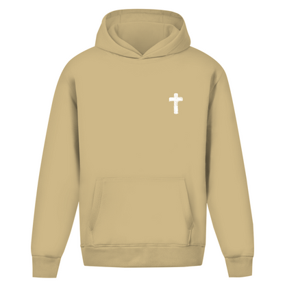 Oversize Hoodie Ohne Kordel Cross Front