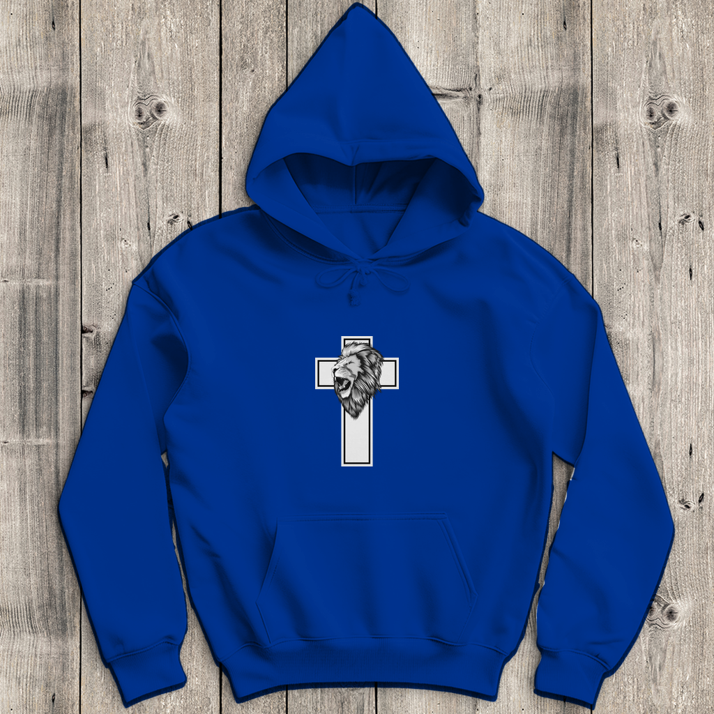 Löwenkreuz - Christlicher Herren Hoodie
