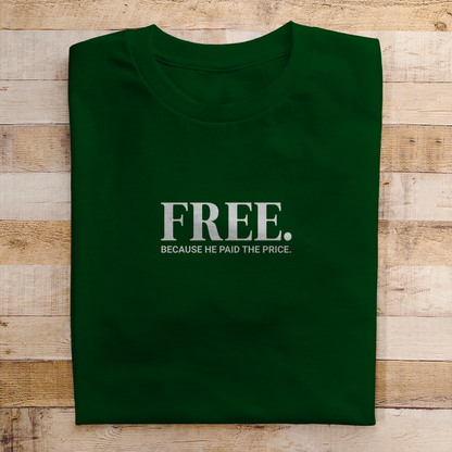 Free because he paid the price - christliches Herren T-Shirt