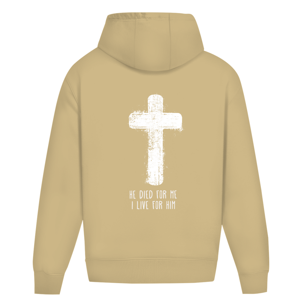 Oversize Hoodie Ohne Kordel Cross Front
