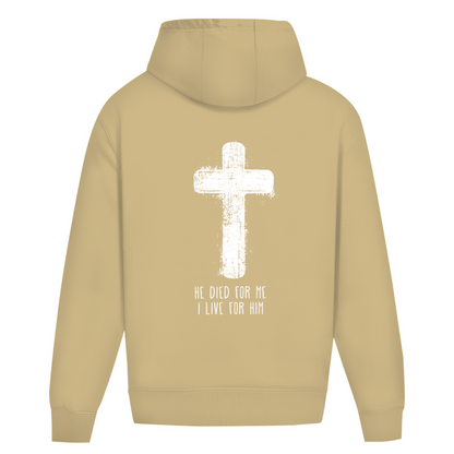 Oversize Hoodie Ohne Kordel Cross Front