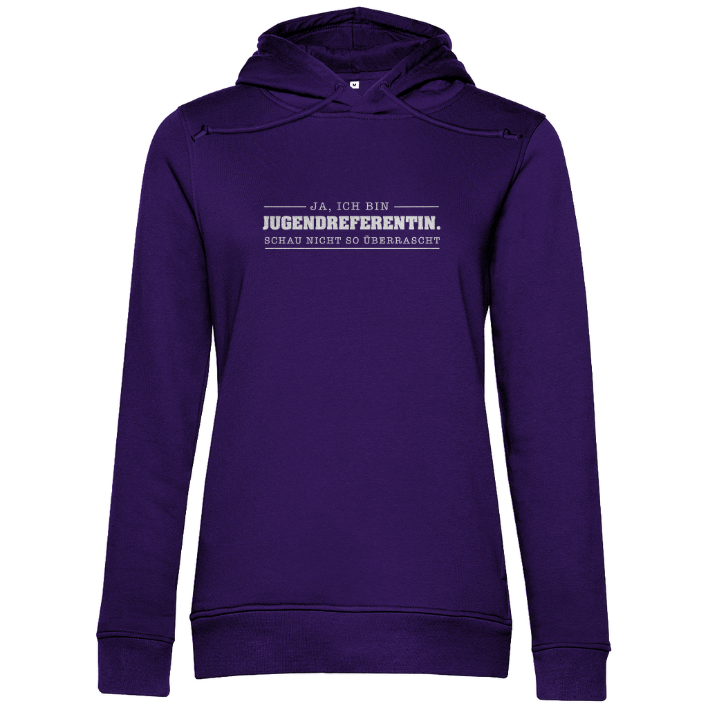 Ja ich bin Jugendreferentin schau nicht so überrascht christlicher Damen Premium Bio Hoodie